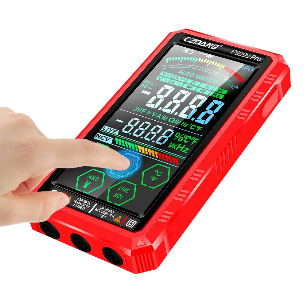 

005 Equips 5.0" Colorful Full Touch Screen Auto-ranging 5999 Digits Touch Screen Smart Digital Multimeter Multi Tester