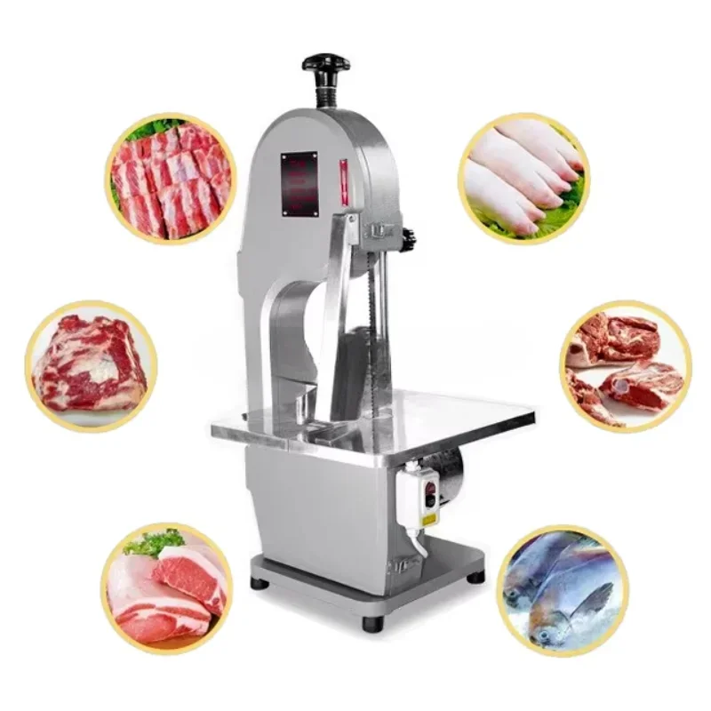 Commercial Automatic Kitchen Equipment Butcher Desktop Electric Beef and Beef Jelly Band Saw Cutting Machine