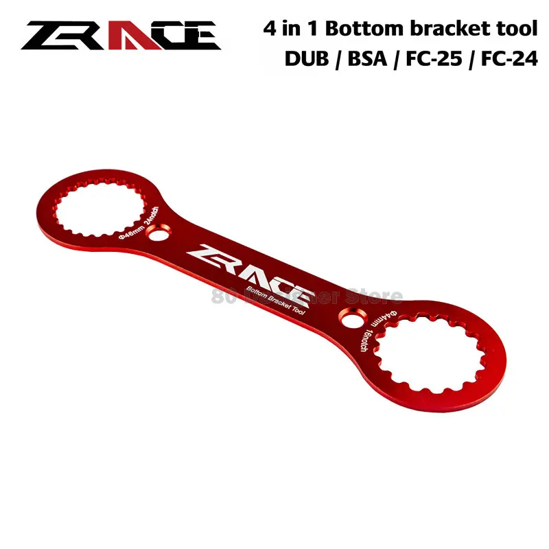 ZRACE 4 in 1 Bottom Bracket Wrench Tool , Compatible with SRAM DUB, SHIMANO BSA / FC-25 / FC-24, CNC AL7075 DUB-BSA TOOLS