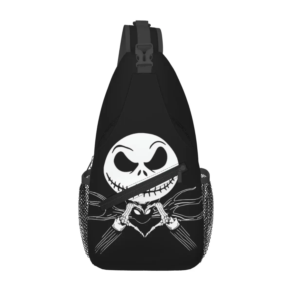 Custom The Nightmare Before Christmas Backpacks Jack Skellington Heart Bags Shoulder Crossbody Chest Backpack Crossbody Backpack