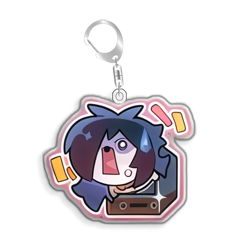 Hazbin Hotel Mike Tenna Gangle Kinger Berdly Homemade Acrylic Keychain Pendant Bag Charms Game Anime Collection Toy Gift 5cm