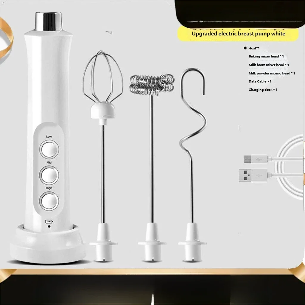HOMEFISH USB Charging Electric Coffee Milk Frother Portable Egg Beater Whisking Machine for Lattes And Home Use Milk Frothing