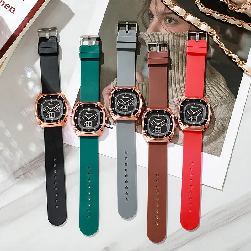 Brand Silicone Strap High End Women\'s Watch College Style Couple Watch for Men and Women Quartz Wristwatches Dropshipping