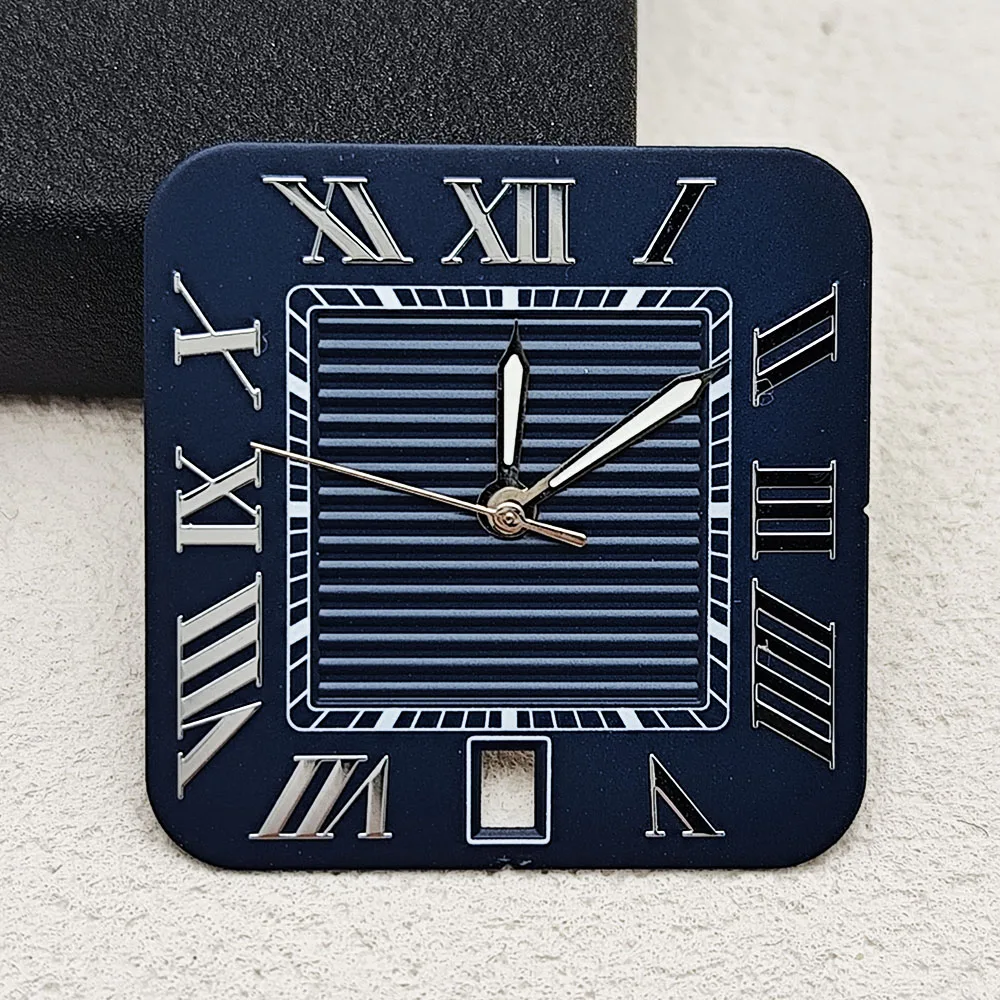 New NH35 dial 27mm Square Roman Striped Men's Watch, Suitable for NH35 Movement Watch Accessories