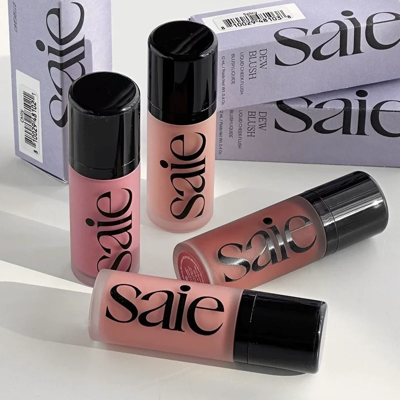 Hot Saie Liquid Blush Highlighter Contour Illuminating Shimmer Powder Quick-drying Non-sticky Natural Facial Makeup Soft Texture