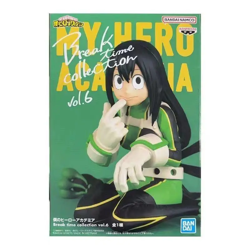 In Stock Original My Hero Academia Tsuyu Bandai Banpresto Break Time Collection Vol.6 Anime Merchandise Action Figure Figurine