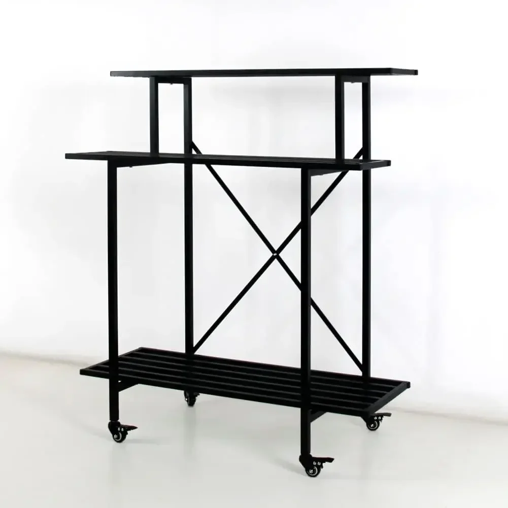 

3 Tier Sturdy Plant Stand with Wheels, Heavy Duty Plant Holder for Home Indoor and Outdoor, L35.43 xW17.32 x H41.73 inch