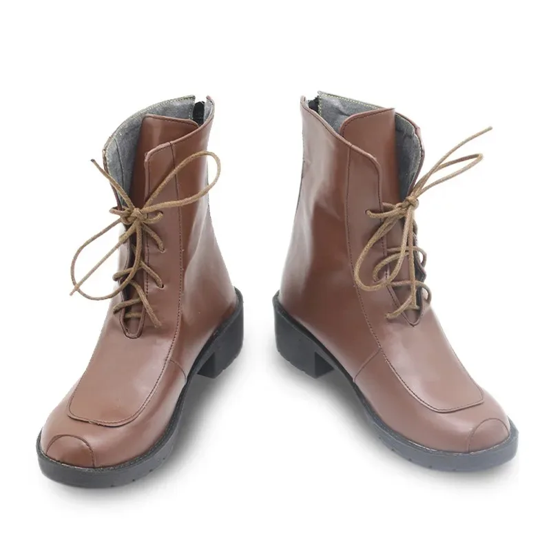 25COSSilent Witch Monika zapatos de Cosplay zapatos de cuero PU botas de Carnaval de Halloween accesorios de Anime accesorios de Cosplay hechos a medida
