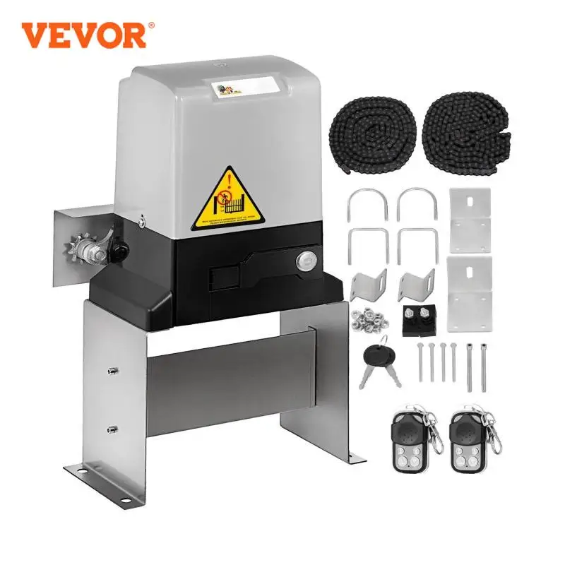 

VEVOR Automatic Sliding Gate Opener 1400LBS with 2 Remote Controls Gate Operator Hardware Kit for Security Move Speed 43ft/Min