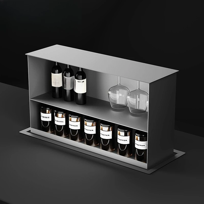 Kitchen Electric Lifting Basket Floor Cabinet Lifting Wine Rack Basket from Bottle to Bottle