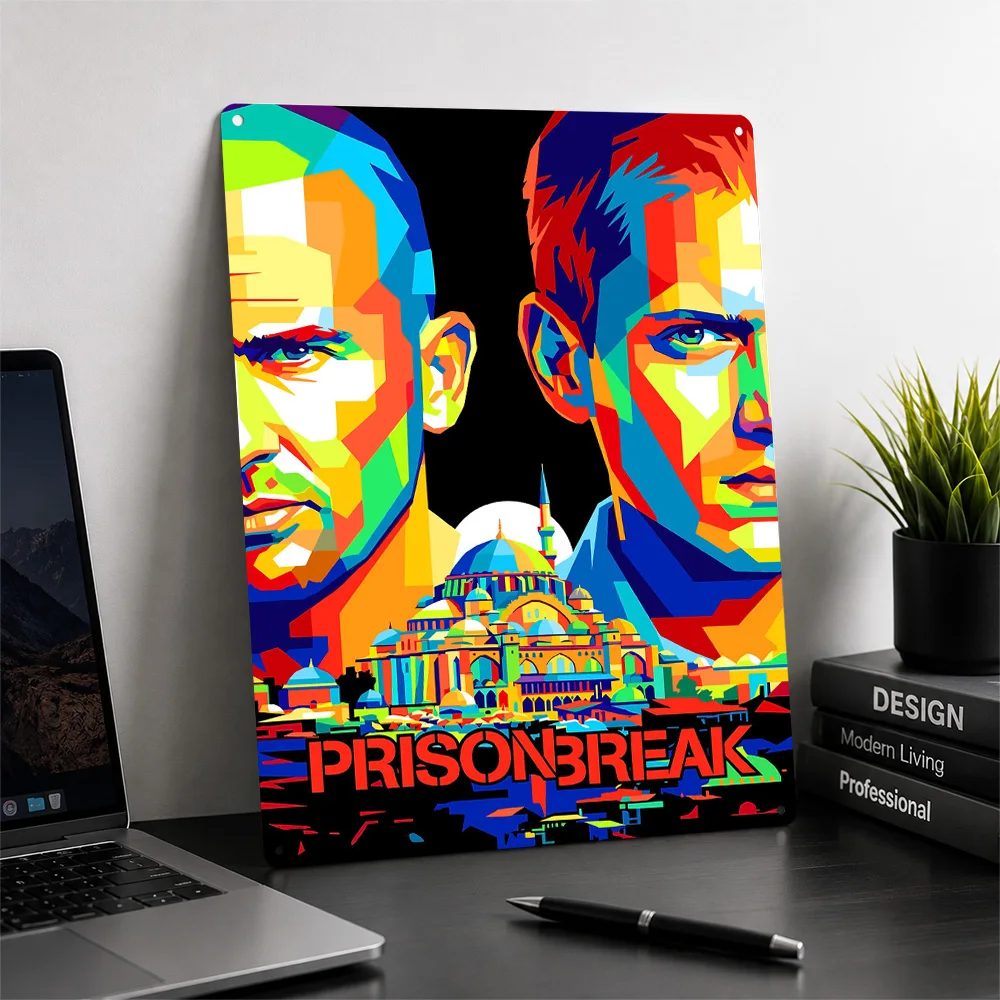Prison Break Pop Art Metal Poster Perfect Gift for Fans Lovers Customized Wall Art Metal Sign for Wand Deko Room Accessories