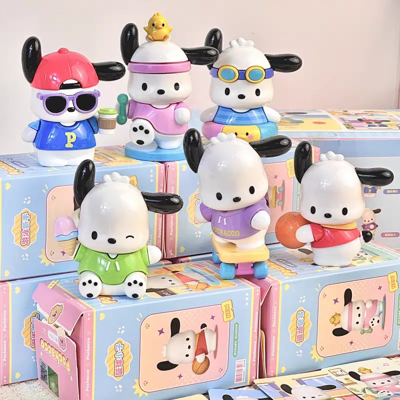 

New Cartoon Anime Figures Sanrio Pochacco Peripheral Model Action Figure Toys Desktop Decoration Ornament Gift For Children Boy