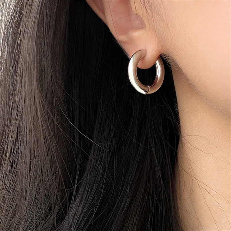 kshmir Fashion Titanium Steel Earrings Daily metal ring earrings Earrings women\'s accessories Jewelry gift free