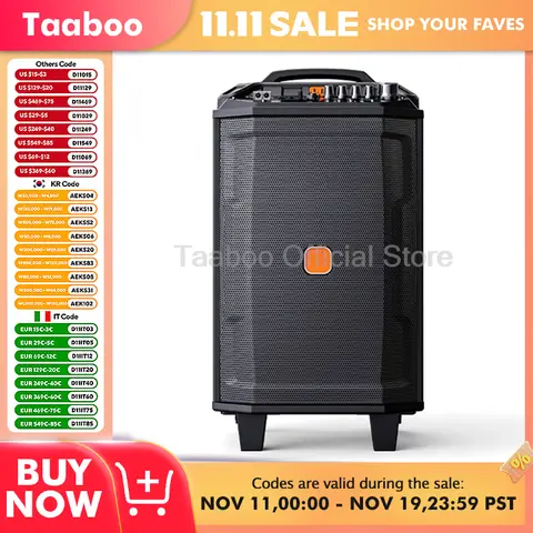 200W 고출력 야외 스피커 8/12 인치 Hifi 패시브 트롤리 스피커, 2MIC Protable Bluetooth 오디오, 가라오케 용 LED 포함