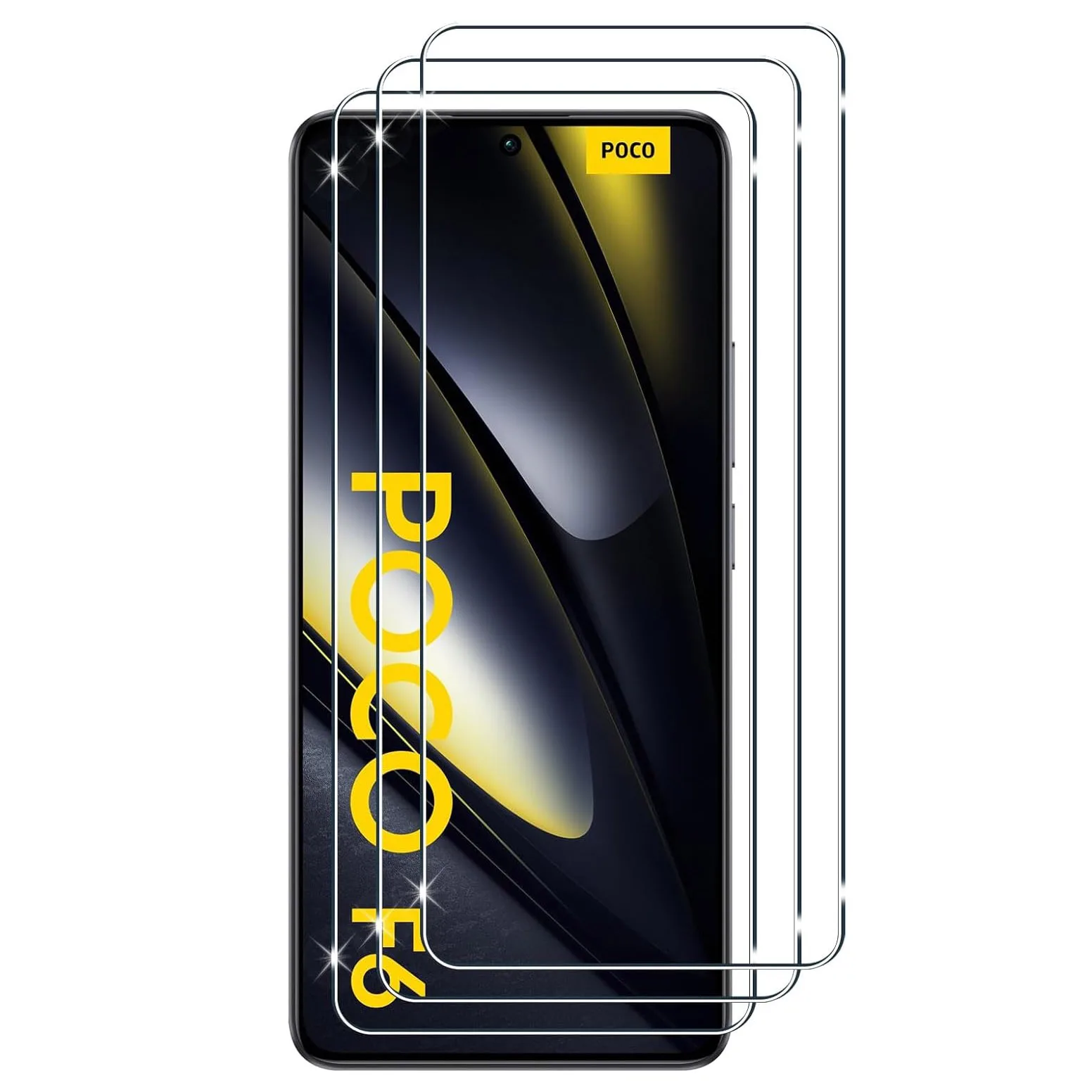 

3pcs Tempered Glass For Poco F6 Screen Protector Glass Poco F6 Pro Protective Film