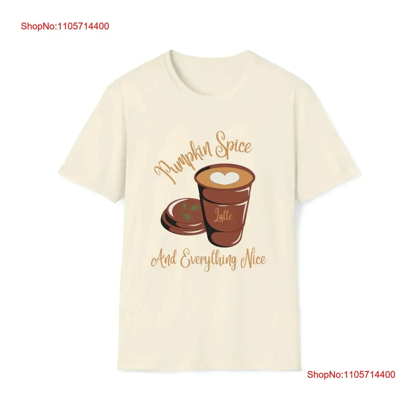 Pumpkin spice latte Softstyle T Shirt vintage Washed Top For Everyday Wear Slightly graphic designer clothes Casual Soft