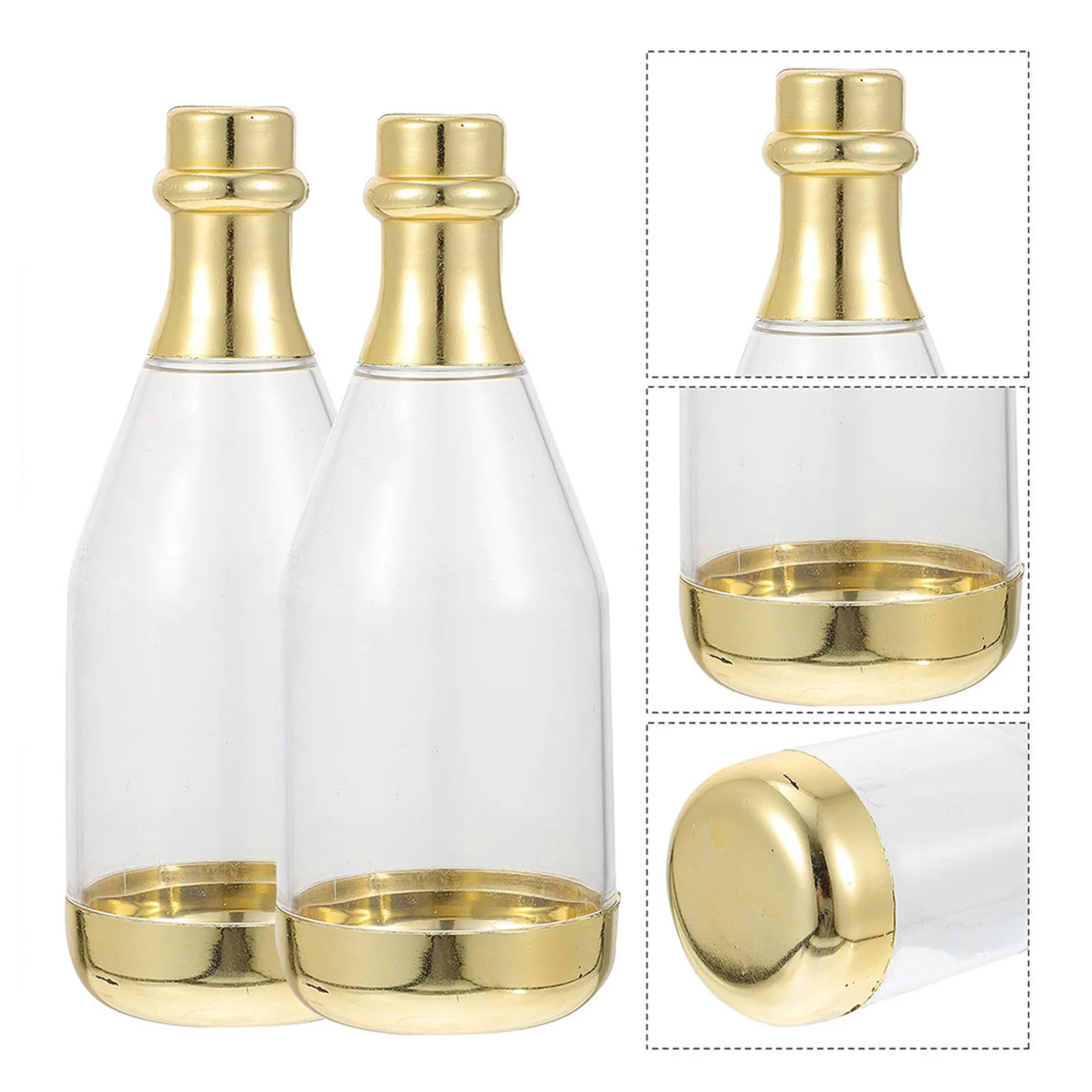 

24pcs Candy Storage Bottles Favor Containers Bottle Shaped Wedding Christmas Party Decorative Mini Wine Bottles Reusable Elegant