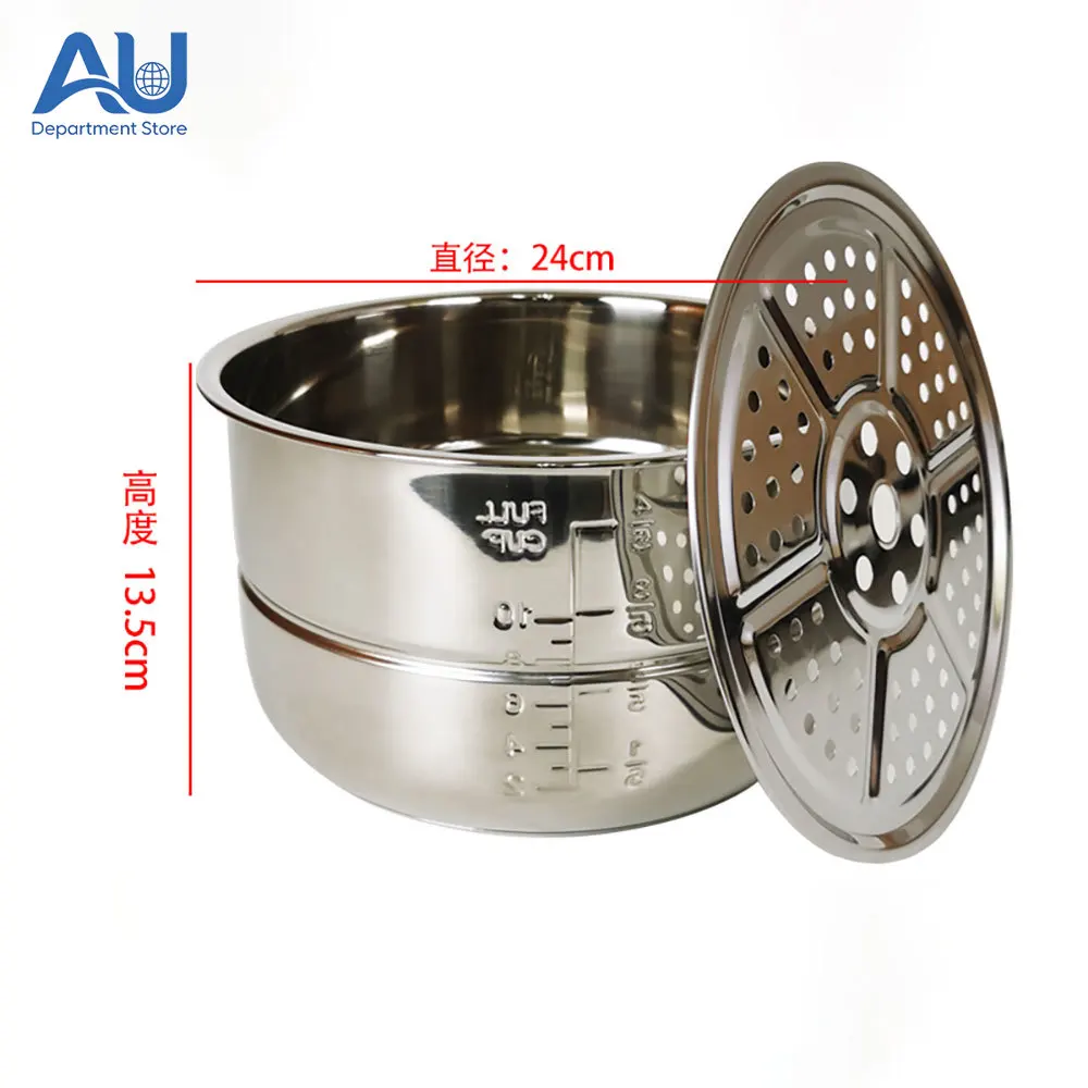 5L Electric pressure cooker liner inner bowls multicooker bowl stainless steel tank for cooking soup porridge