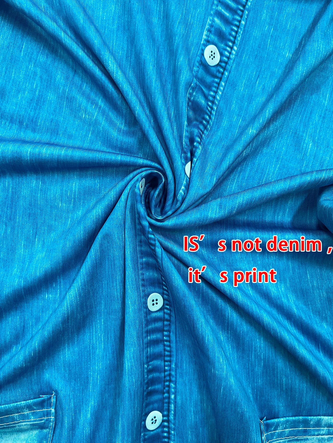 Ärmelloses Minikleid für Damen mit Denim-Print, lässiges Sommerkleid mit U-Ausschnitt und Taschen, kurzes Sommerkleid für den täglichen Urlaub am Strand – Detail 4