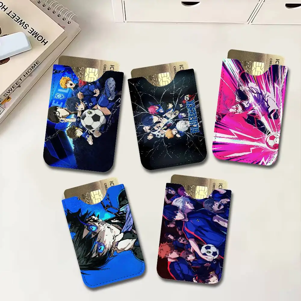 Japan Manga Blue Lock Men Women Universal PU Leather Business Card Holder ID Credit Card Organizer Pocket Size Card Case