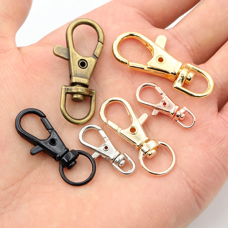 5-10pcs Snap Hook Trigger Clips Buckles For Keychain Lobster Clasp Hooks Necklace Key Ring Jewelry Supplies