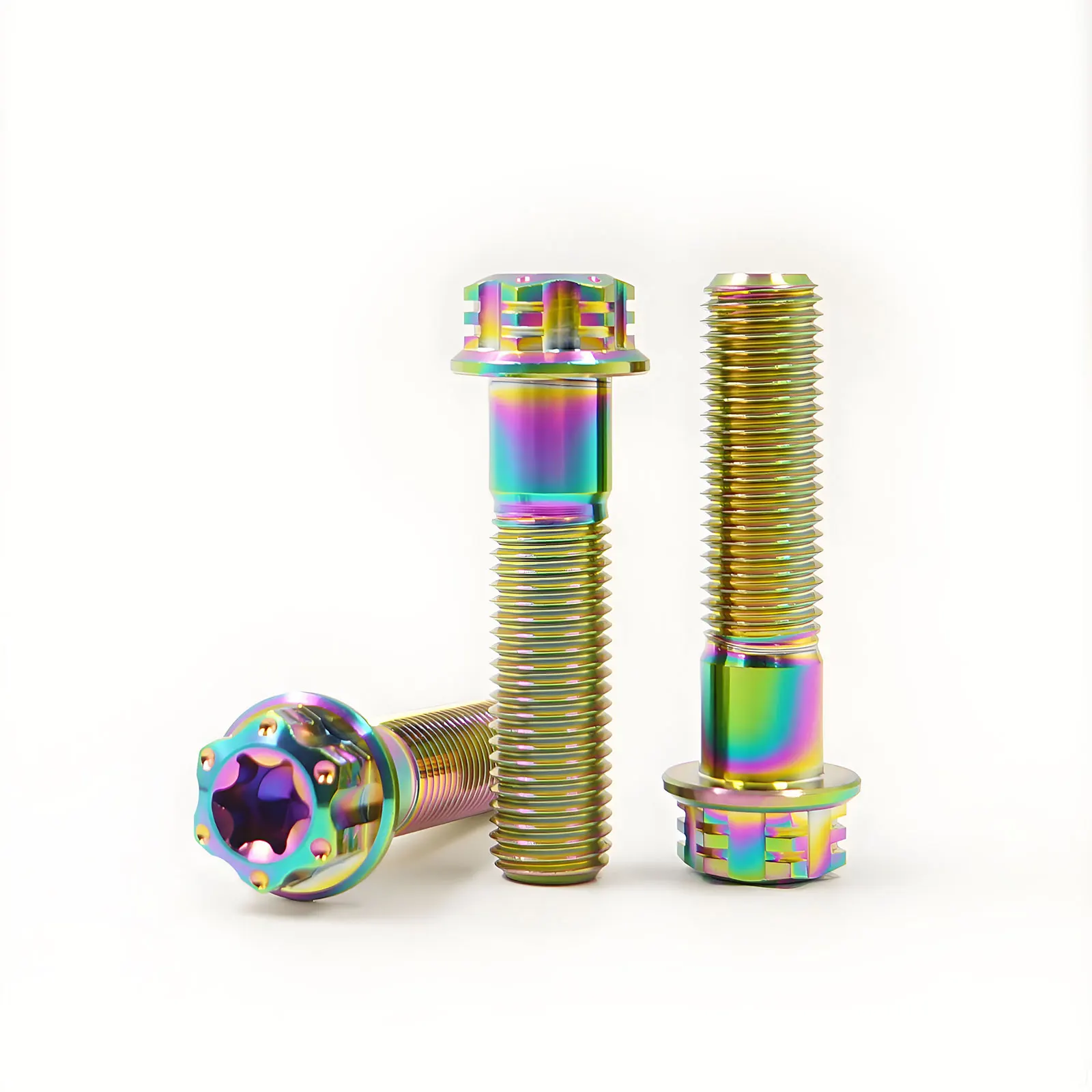 Titanium Bolts M8x15~50mm Pitch 1.25mm Hexagon  Head Screws for Motorcycle Accessory Parts