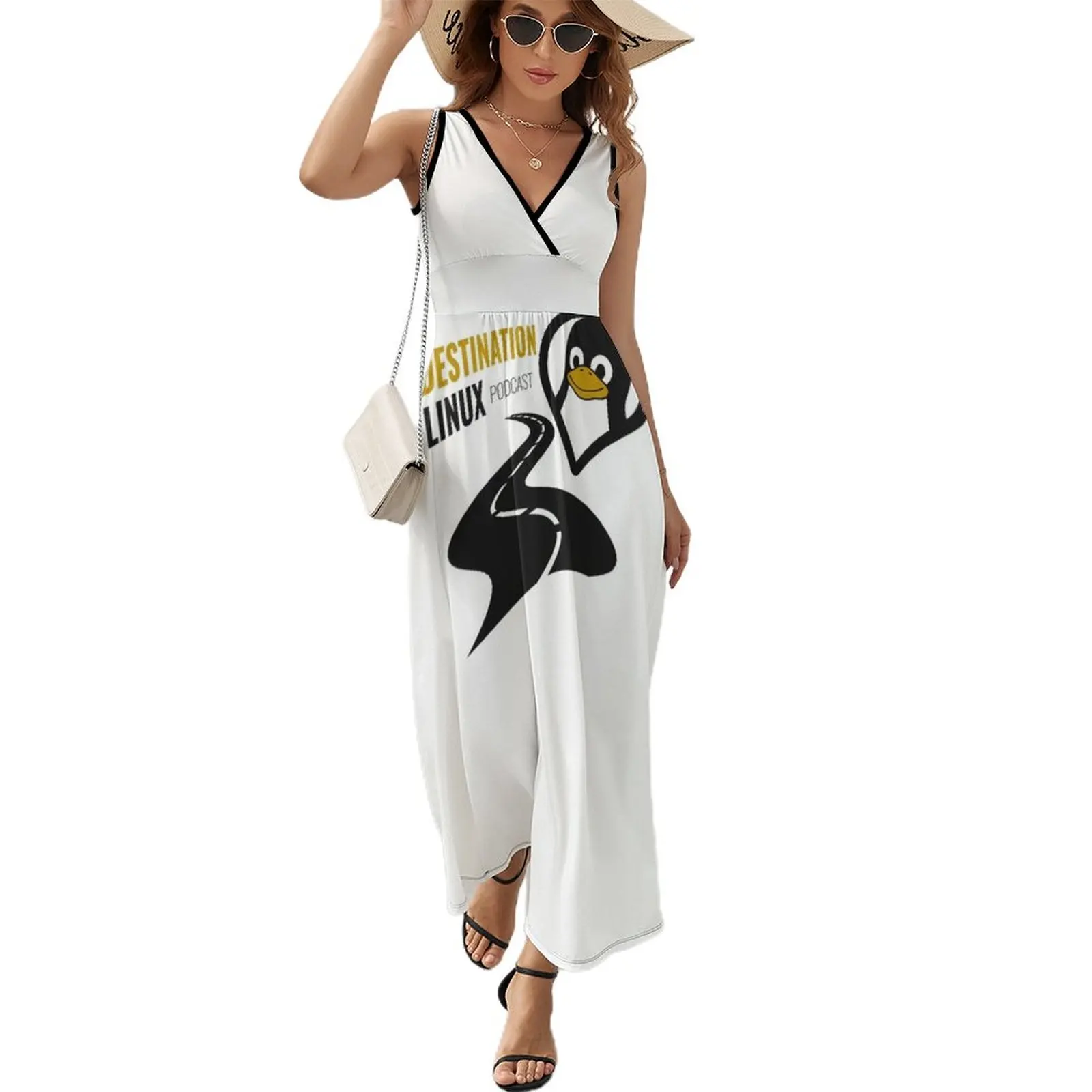 

Destination Linux Podcast Sleeveless Dress luxury woman party dress Women dresses summer