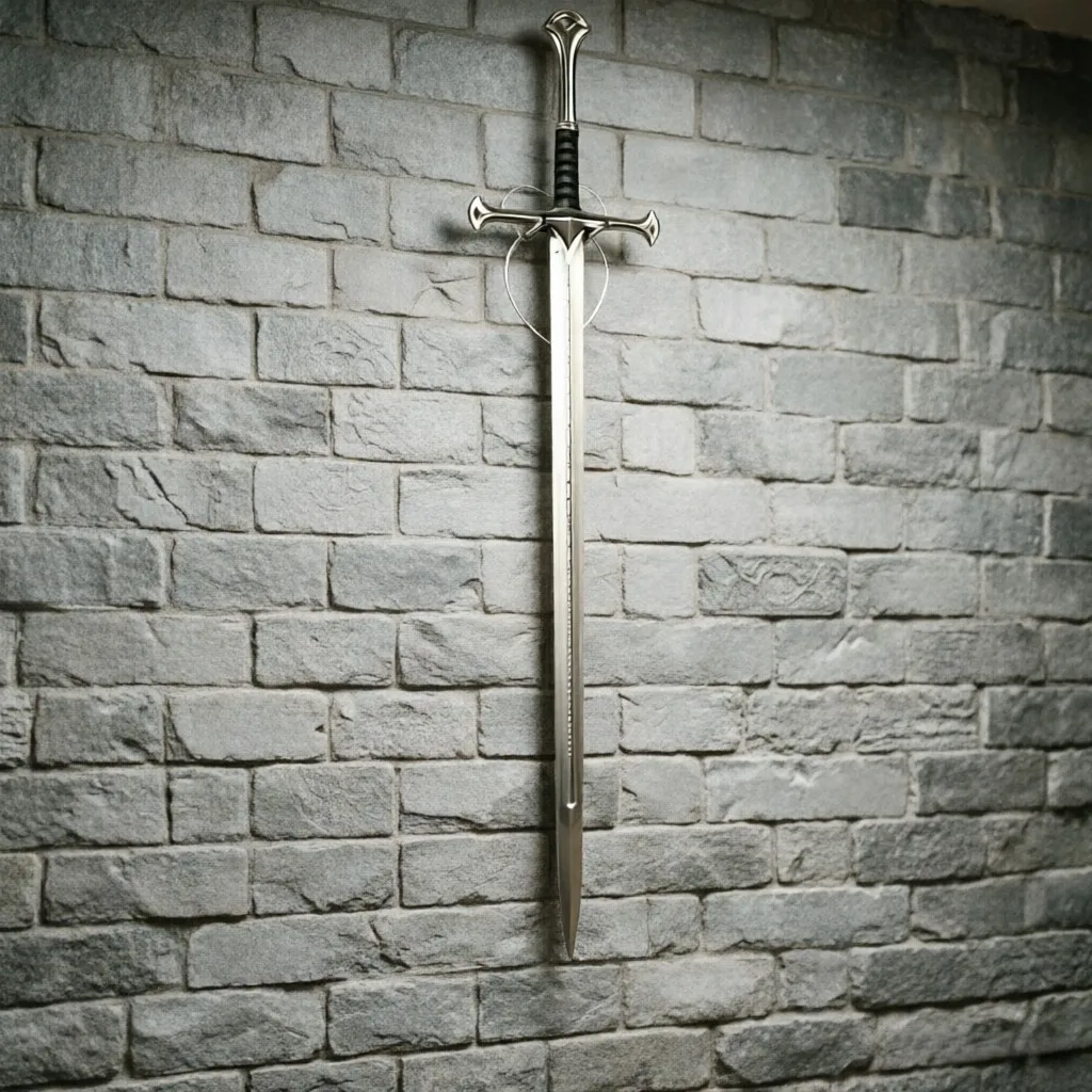 Invisible Sword Hanger Clear Sword Holder For Museum Style Hanging Showcase For Decorative Longswords Vertical Sword Holder