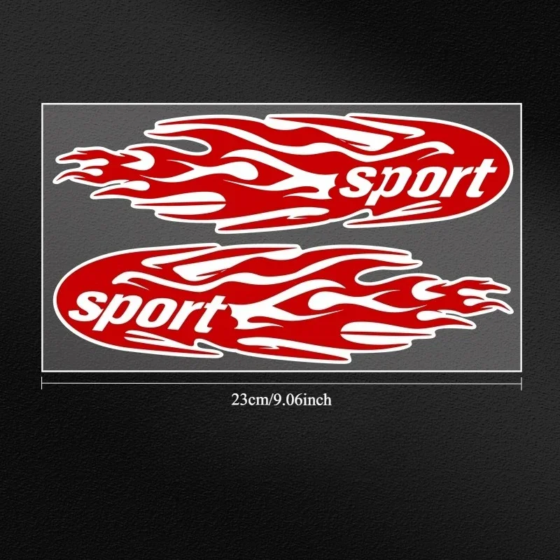 Personality Long Strip Flame Vinyl Sticker 1 Pair Creative Scratch Hiding Decal for Car Bumper Mod Auto Supplies