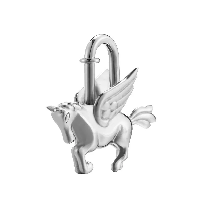 New Bag Pendant For Birkin Kelly Bag Pegasus Lock Charm All-steel Animal Metal Lock Bags Pendant High-end Charm Necklace