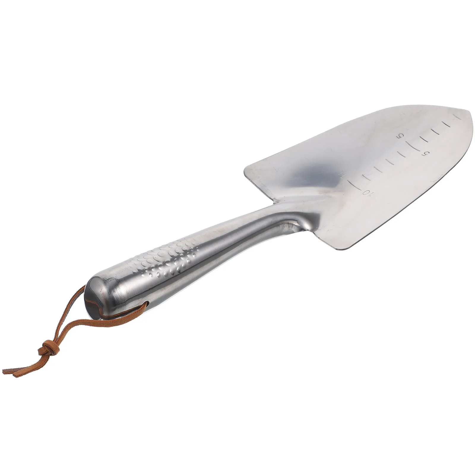 

1pc Stainless Steel Garden Shovel With Depth Scale Durable Weed Puller Ergonomic Handle For Planting Yard Soil Penetration