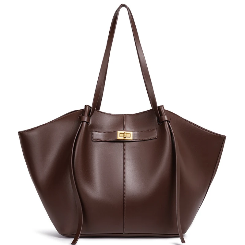 Winged Tote Bag For Women Large Capacity Lightweight PU Leather Top Handle Satchel Commuter Mommy Purse 2026 New