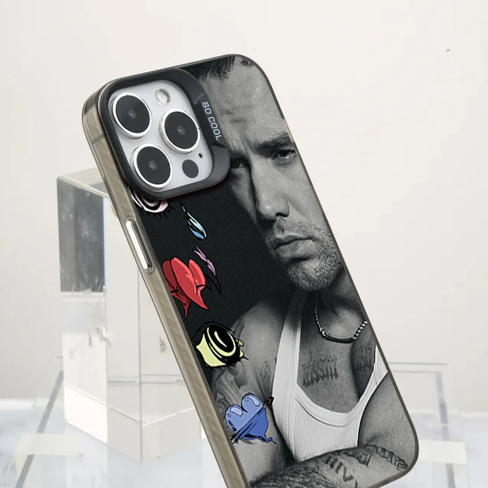 Singer L-Liam P-Payne Teardrops Phone Case For iPhone 16 12 13 14 15 Pro Max Plus Color Electroplated Silver IMD Laser Shell