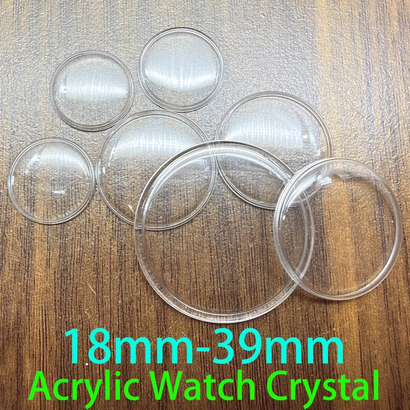 Dome Acrylic Watch Crystal 18mm-39mm Watch Glass Repair Parts Universal Fat Face Watch Mirror Acrylic Watch Mask Wholesale