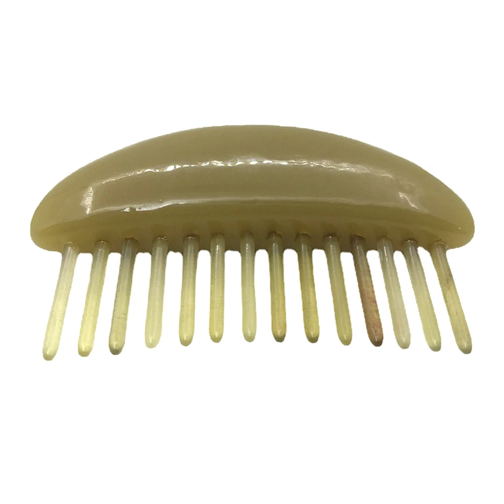 

Natural Horn Massage Comb Scalp Massager Detangling Brush For Wet Dry Hair Lightweight Durable Anti-Static Heat Resistant