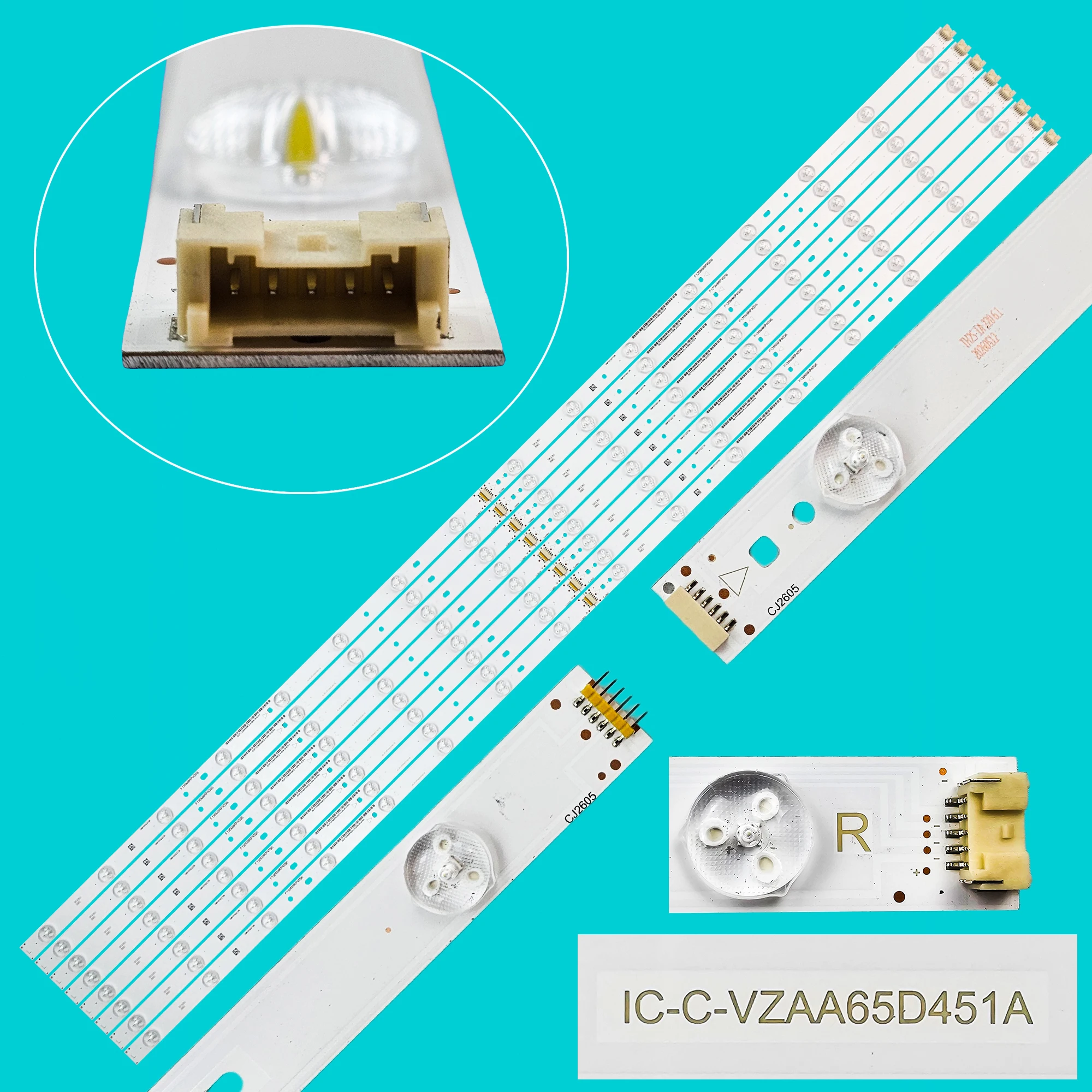 LED BackLight Strip For 65U J65Z UHD TV (B65UA)  IC-B-VZAA65D451B / IC-C-VZAA65D451A DM65USR DM65UDR