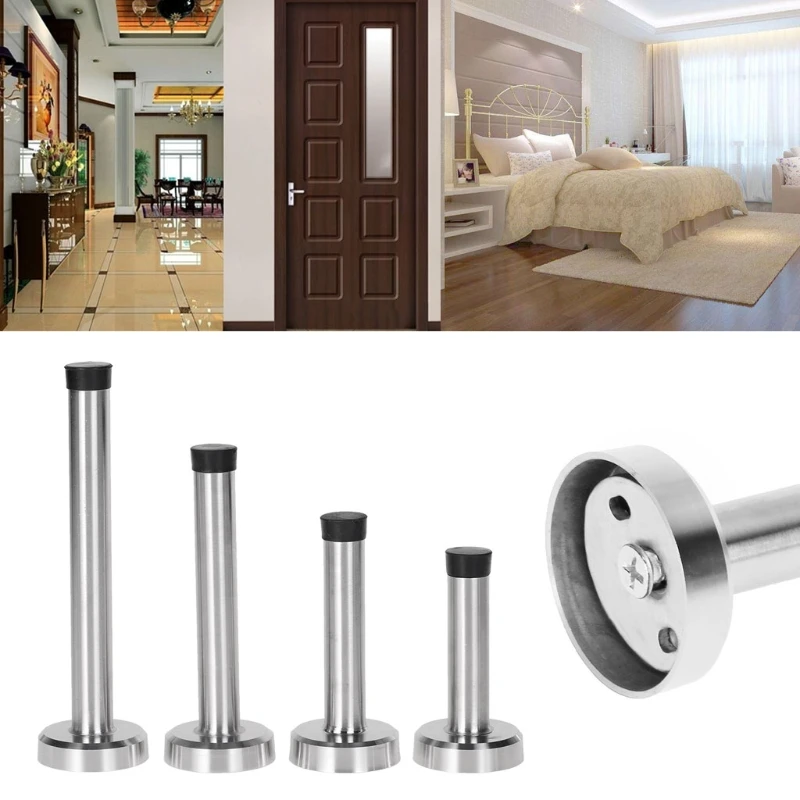 Door Stop Stopper Bumper Wall Mounted Protector Sound Dampening Stainless Steel Drosphip