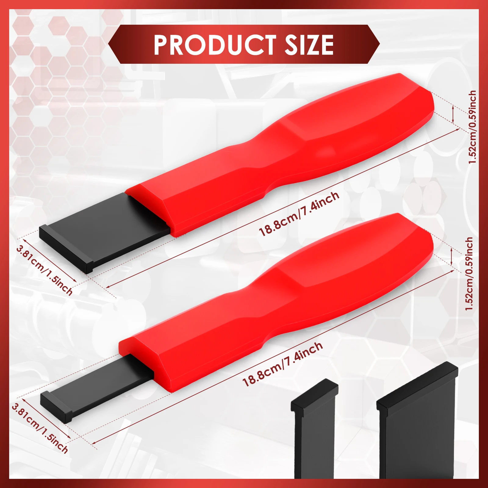 

2Pcs Carbide Scraper Set Rust Removal Carbide Scraper Gasket Tool for removing gaskets carbon varnish glue concrete barnacles