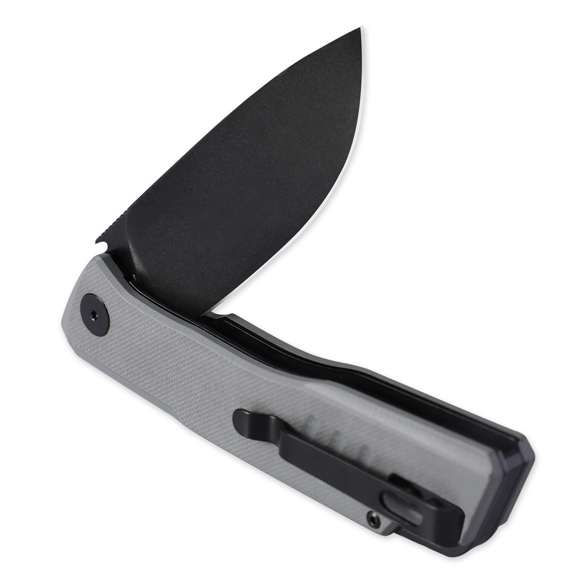 Pez petrificado PFB02 D2 acero satinado negro hoja lavada en piedra mango G10 cuchillo plegable de bolsillo supervivencia Camping EDC herramienta de