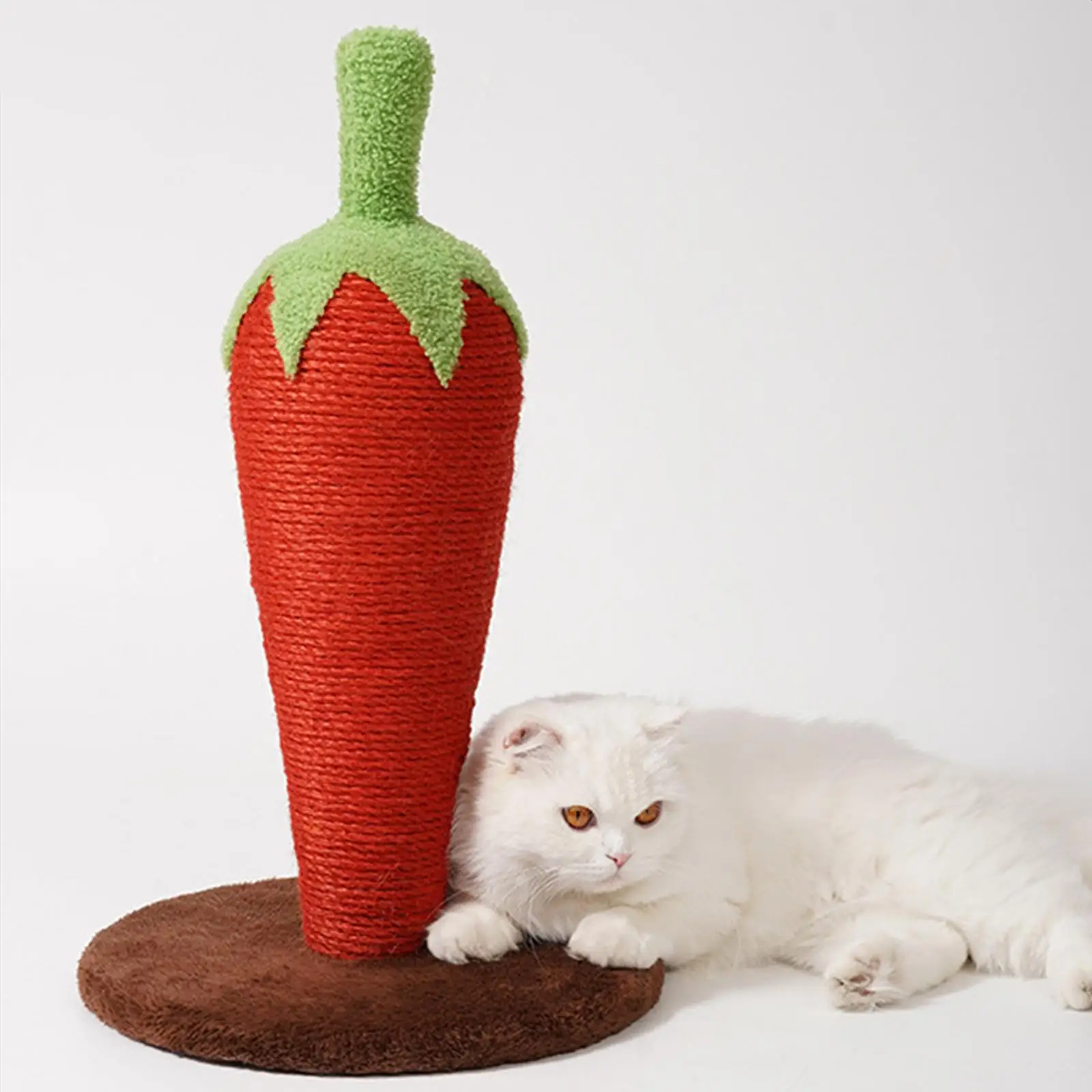 Cute Cat Scratching Post Carpets Sofa Protector Carrot Decorative Platform Sisal Rope Protect Cats Nails Scratcher Pad for Kitty