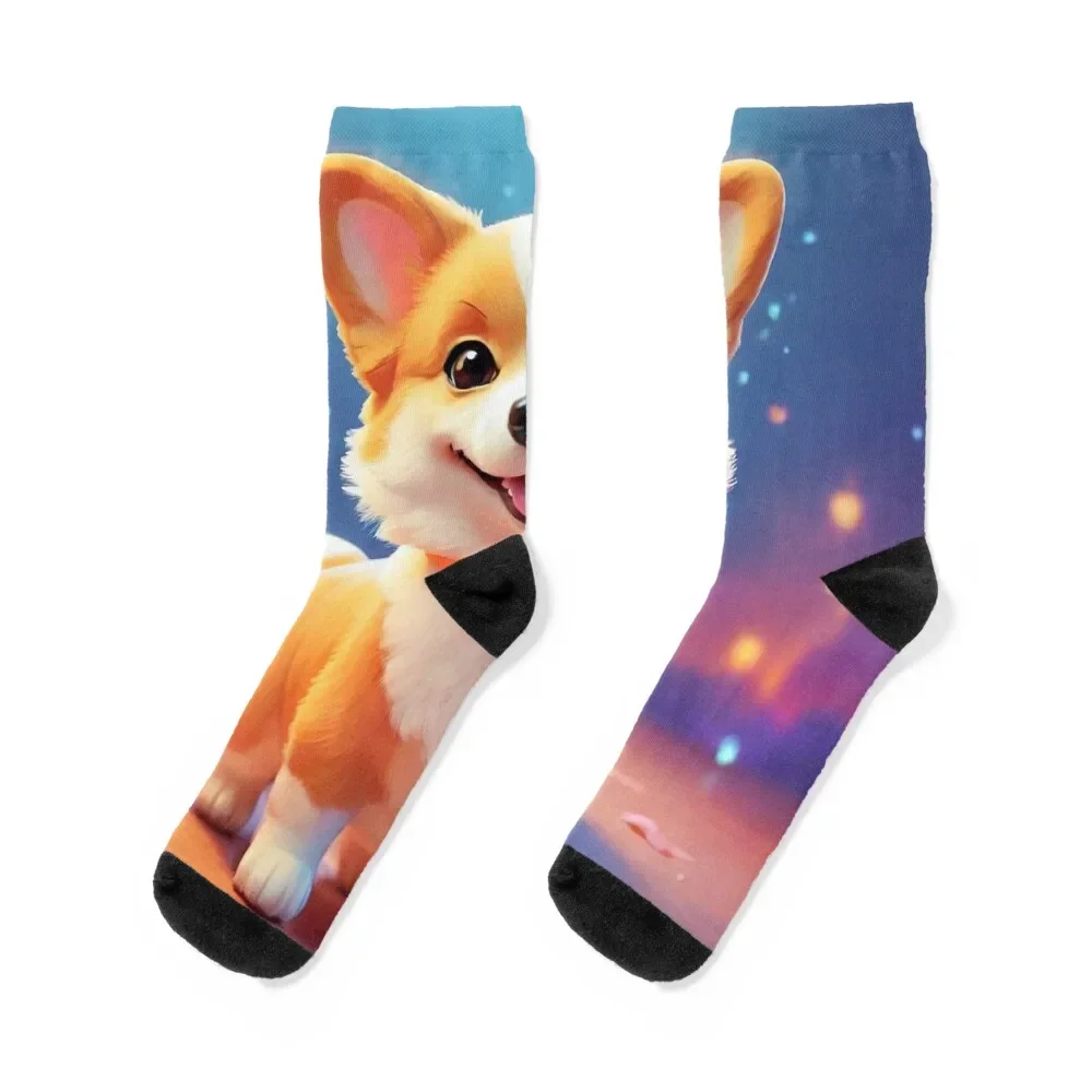 

Adorable Corgi Socks gifts custom sports christmas stocking summer Socks Woman Men's