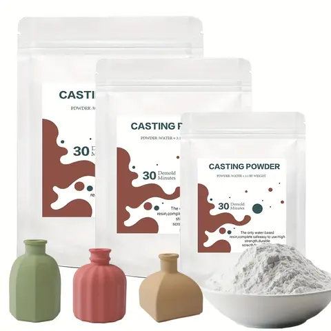 300g/500g/1000g Gypsum Powder High Density Casting Resin Powder Clay Form DIY Handmade Gypsum Craft Home Decor Molding Supplies