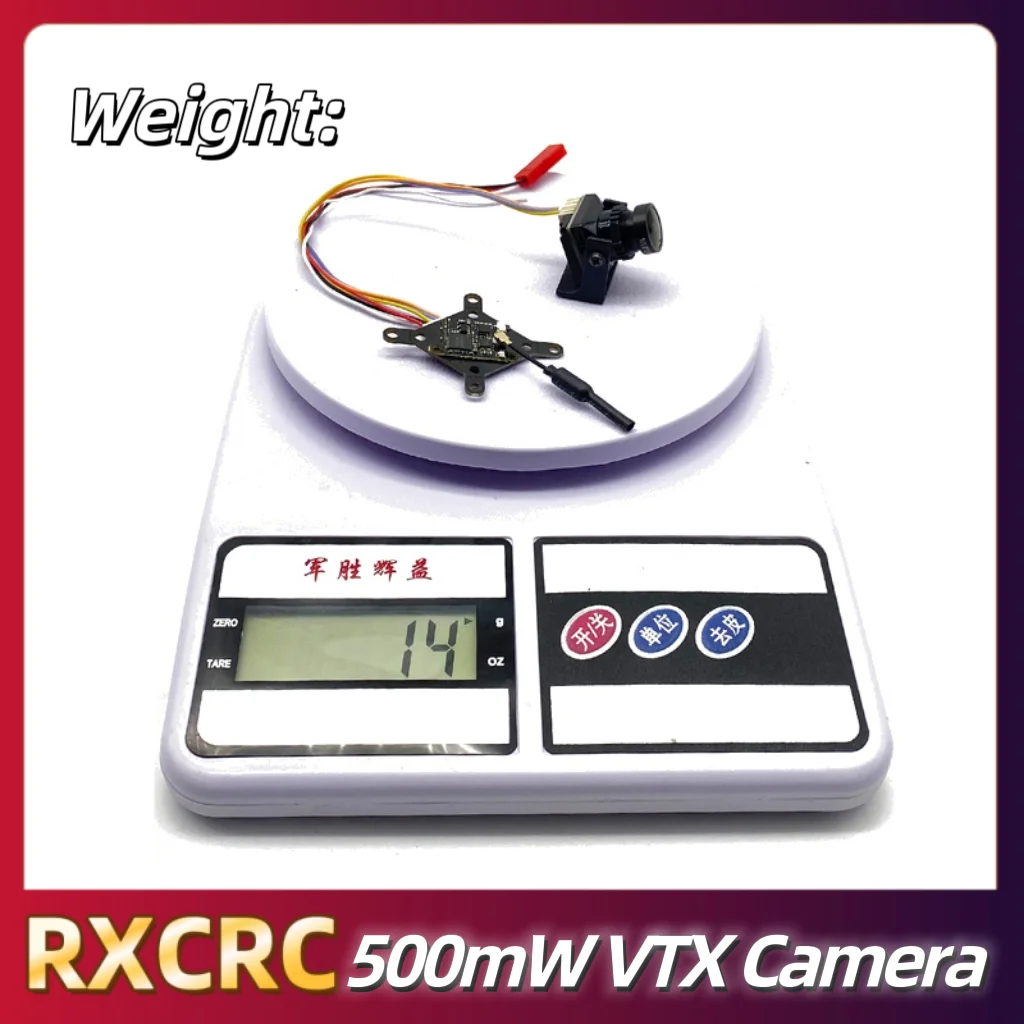 RXCRC FPV 5.8G Modulo 48CH 500mW VTX Trasmettitore Fotocamera B19 1500TVL 130 ° Obiettivo fov da 2,1 mm per droni ad ala fissa FPV RC a lungo raggio.