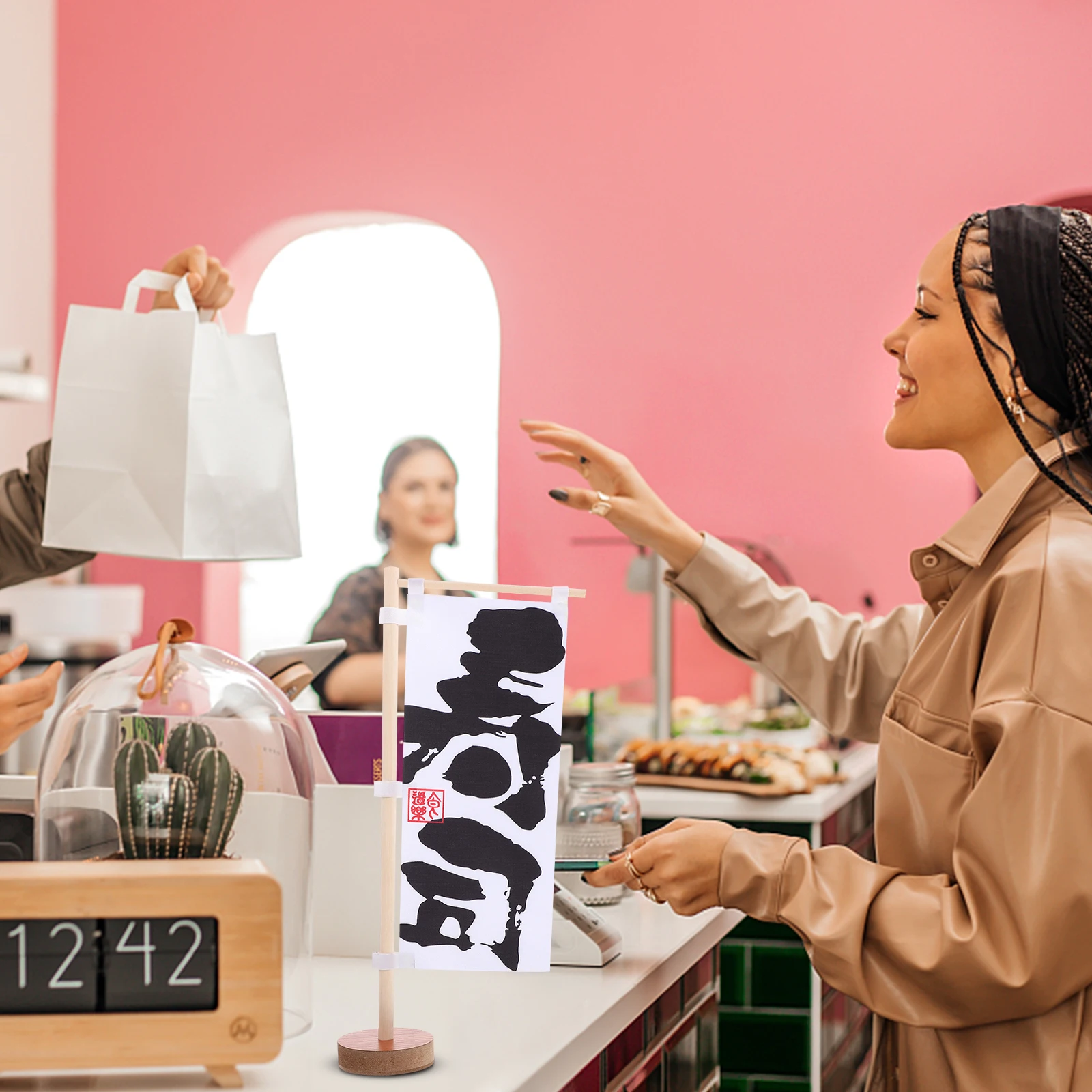 

1pc Waterproof Mini Flags Japanese Style Sushi Shop Decor Table Display Flag For Decor Centerpiece