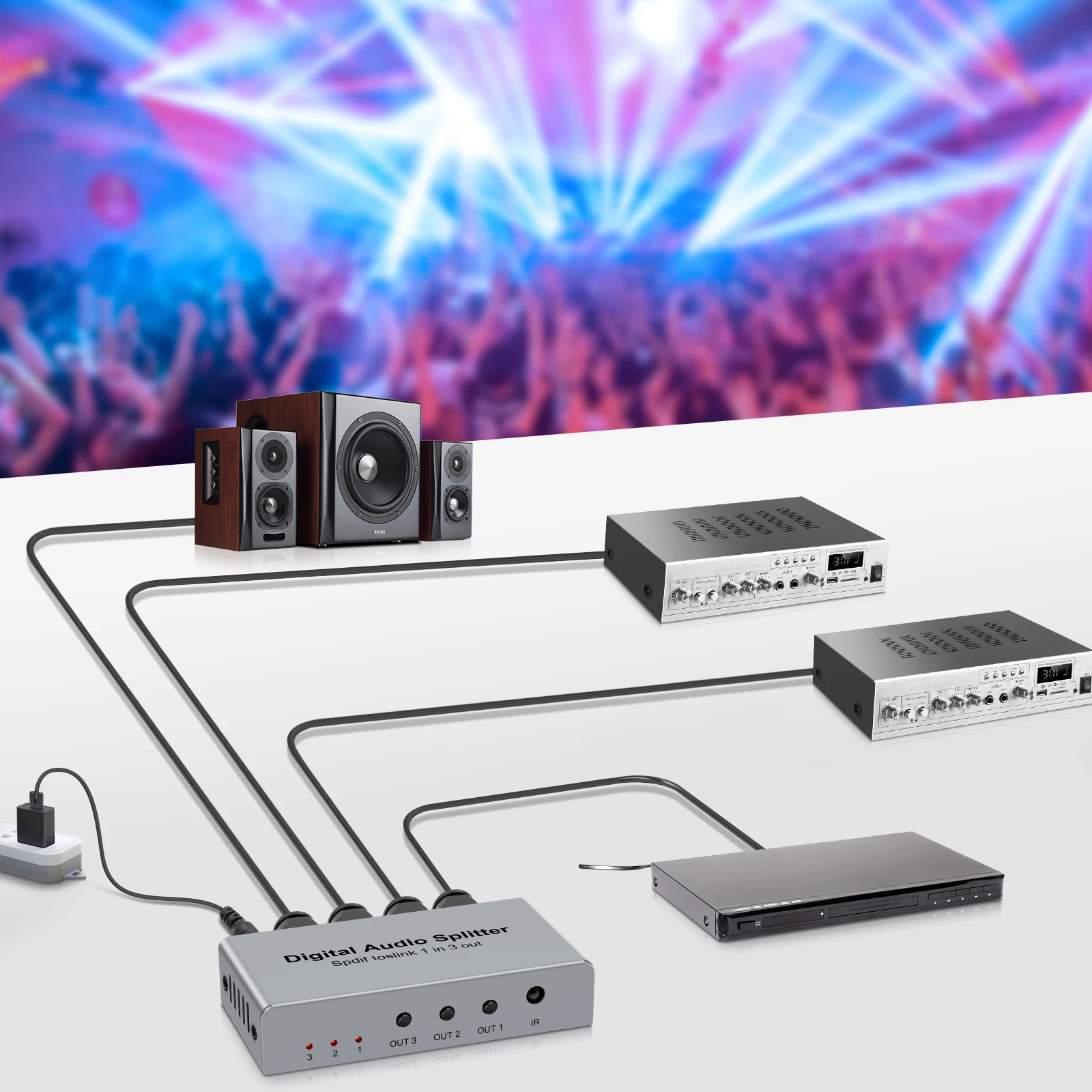 3 port digital fiber optic allocator
