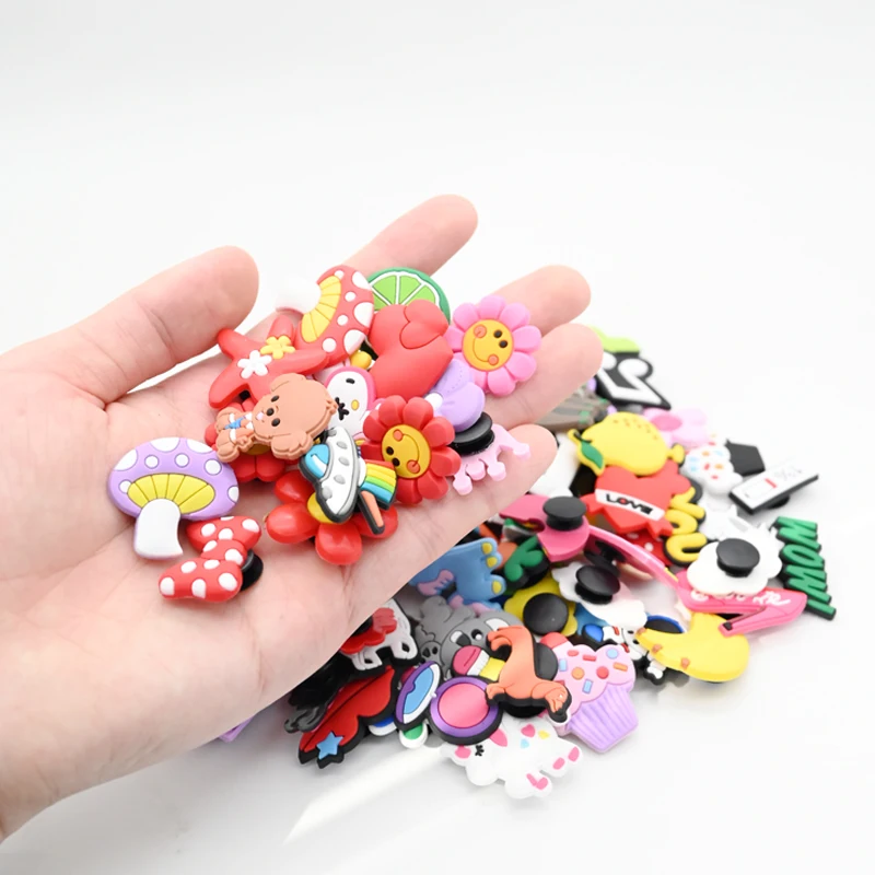 

10-40 Pack Shoe Charms for Croc PVC Cute Cartoon Shoe Decoration Pins Anime Accessories Pack for Kids Teens Girls Boys Children