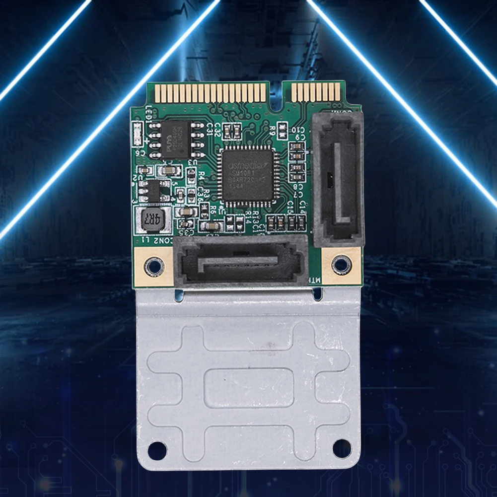 

Mini PCI-E To SATA3.0 Adapter M.2 PCI-E 2.0 Riser Card B+M Key Expansion Card 5/2.5 Gbps SSD Adapter Card 2/4 SATA 3.0
