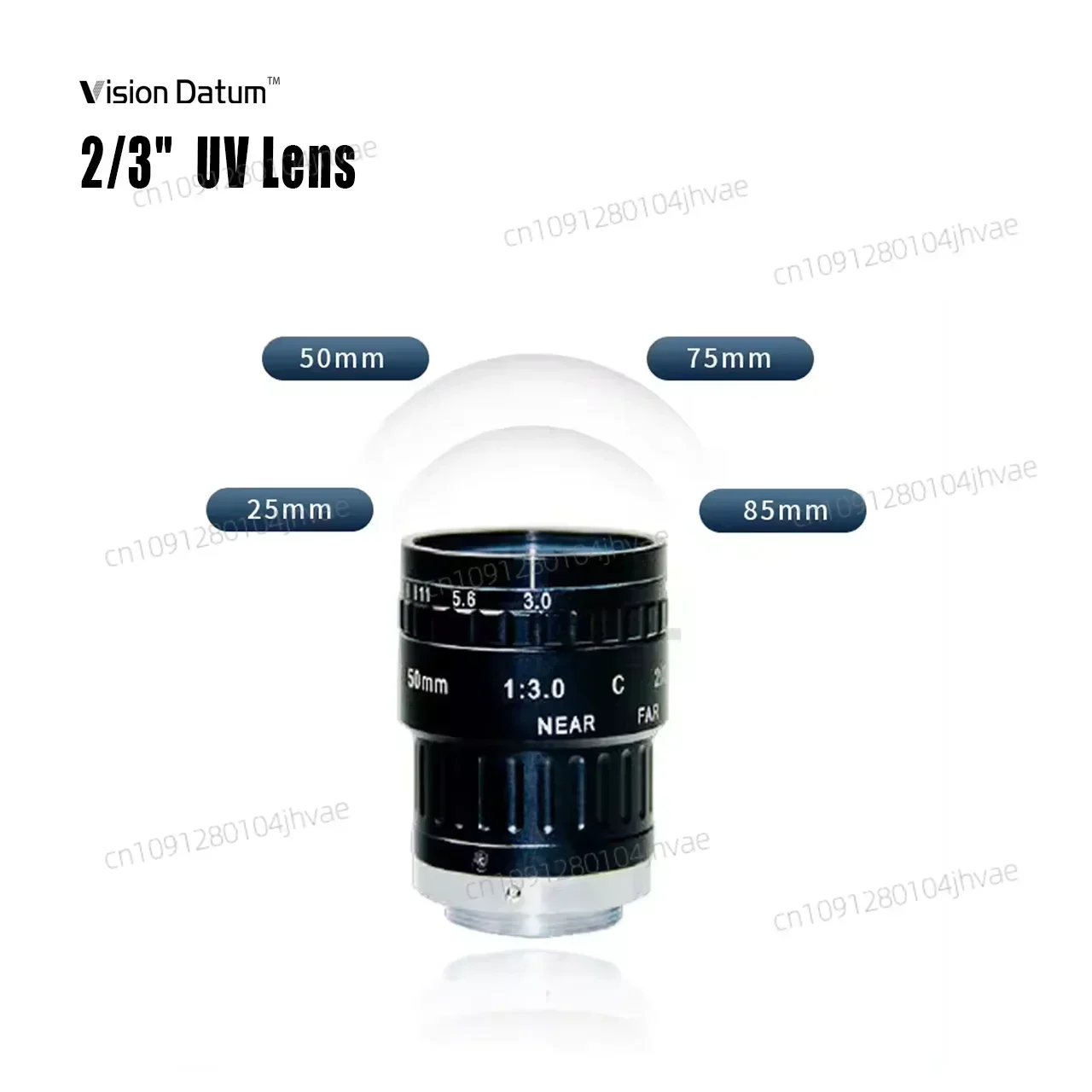 

2025 В наличии Промышленные УФ-объективы с ручным креплением Iris C-Mount для камеры с обнаружением коронки UV365-405 нм