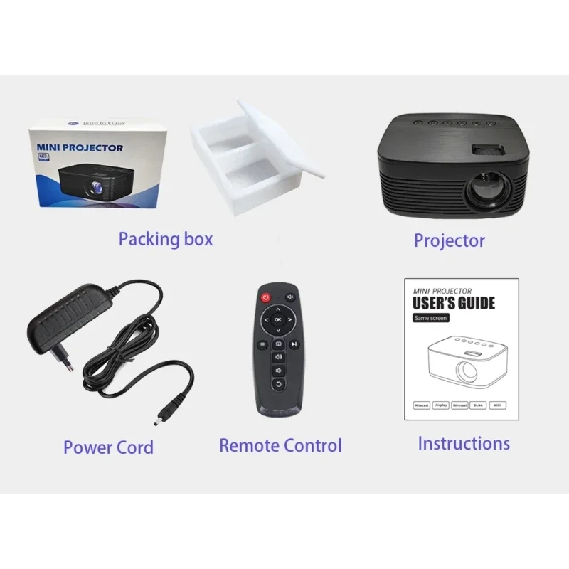 T11 Home Projector Small Phone Same Screen Version Projector Multimedia Player 1920x1080 Birthday Gift