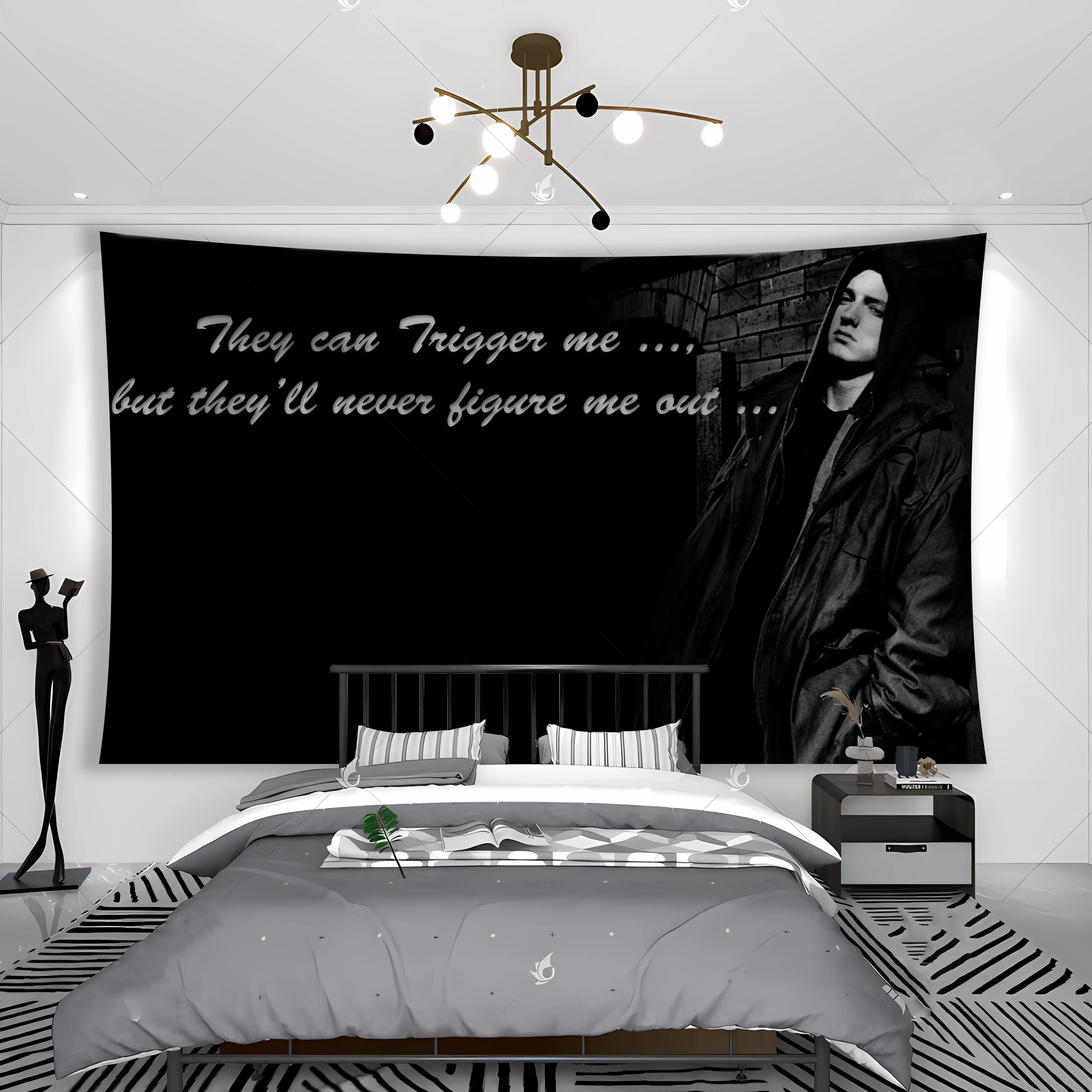 Eminems Slim Shady Homage Tapestry Banner Flag Wall Hanging Indie Room Decor Decoration Home Room Decoration